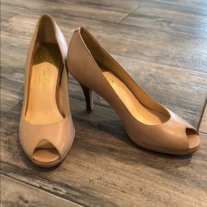 Cole Haan Women's Peep Toe Heels - Tan